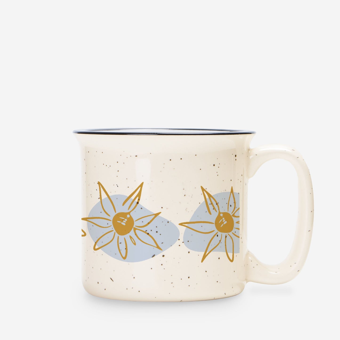 ceramic camp mug | brew vibe ~ sunflower summer