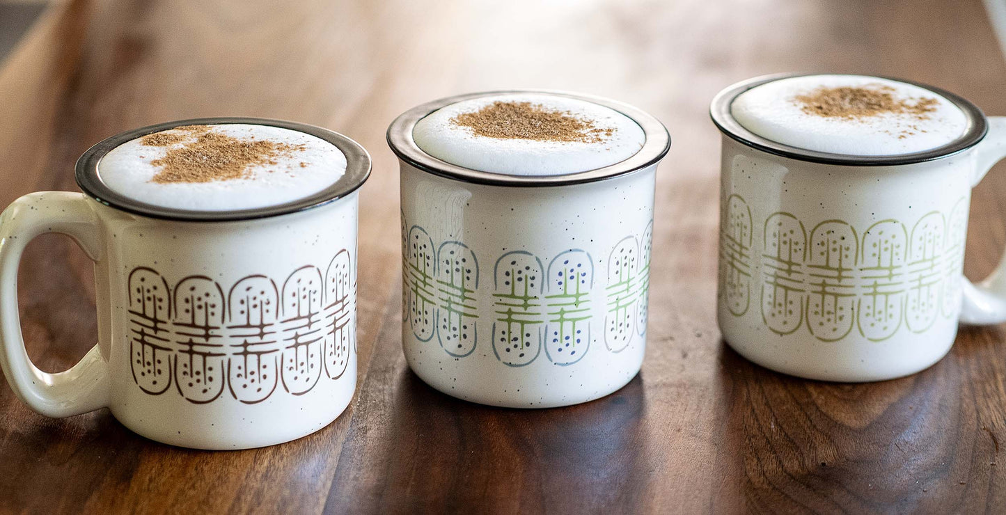 ceramic camp mug | brew vibe ~ muscari spring