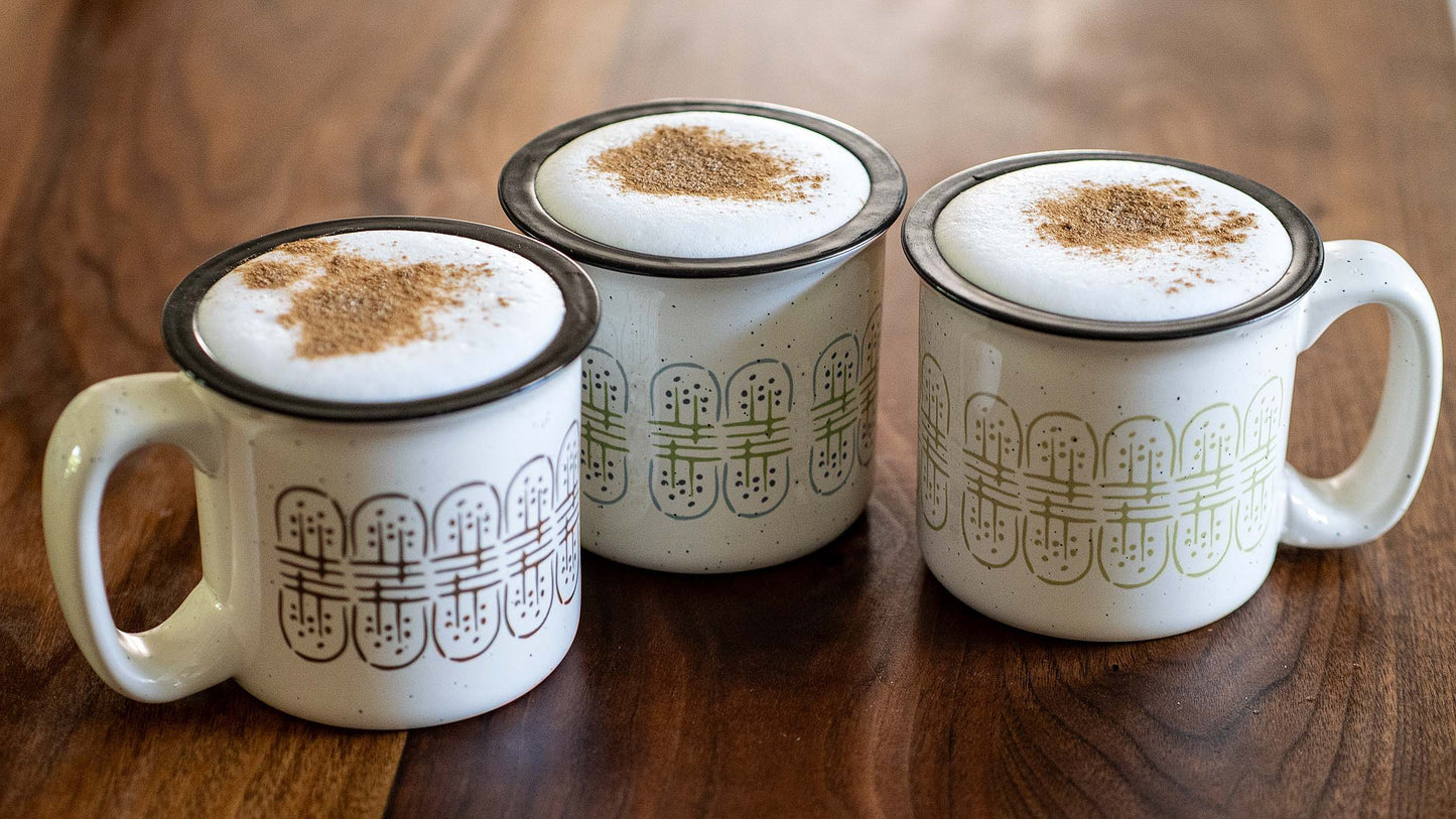 ceramic camp mug | brew vibe ~ muscari spring
