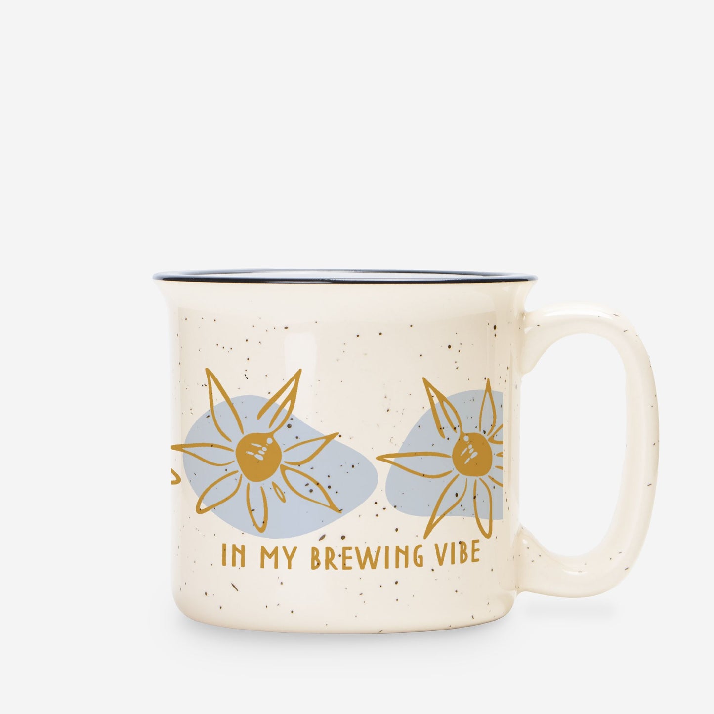 ceramic camp mug | brew vibe ~ sunflower summer