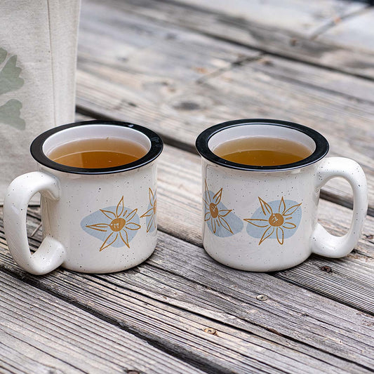ceramic camp mug | brew vibe ~ sunflower summer