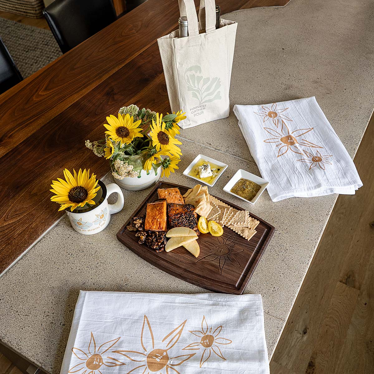flour sack tea towel | kitchen vibe ~ summer bloom