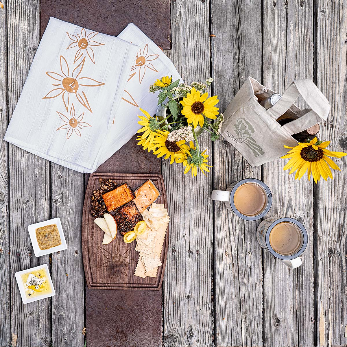 flour sack tea towel | kitchen vibe ~ summer bloom