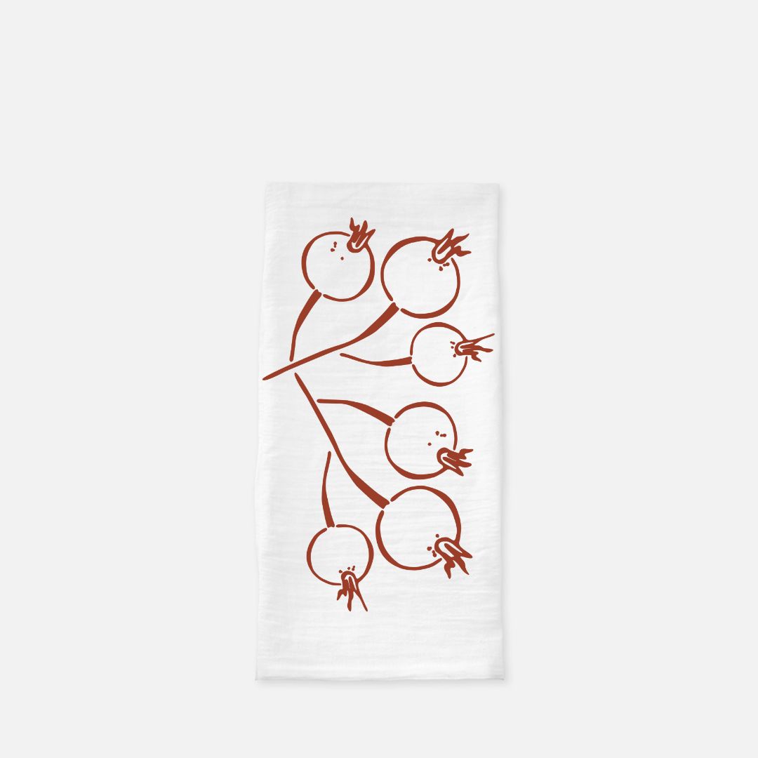flour sack tea towel | rosehip autumn