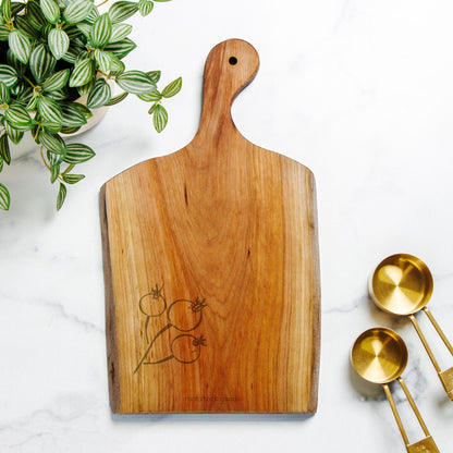 live edge artisan wood serving board~ rose hip autumn