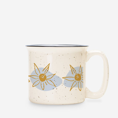 ceramic camp mug | brew vibe ~ sunflower summer