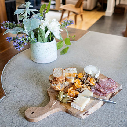live edge artisan wood serving board~ summer glyph