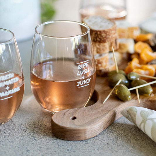 terroir swirl~ stemless wine glasses
