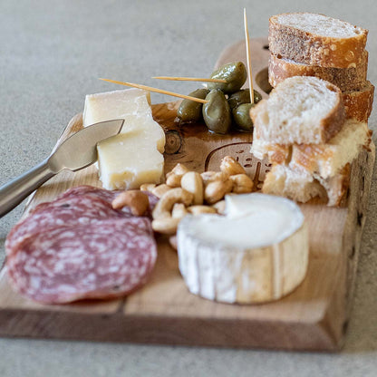 live edge artisan wood serving board~ spring glyph
